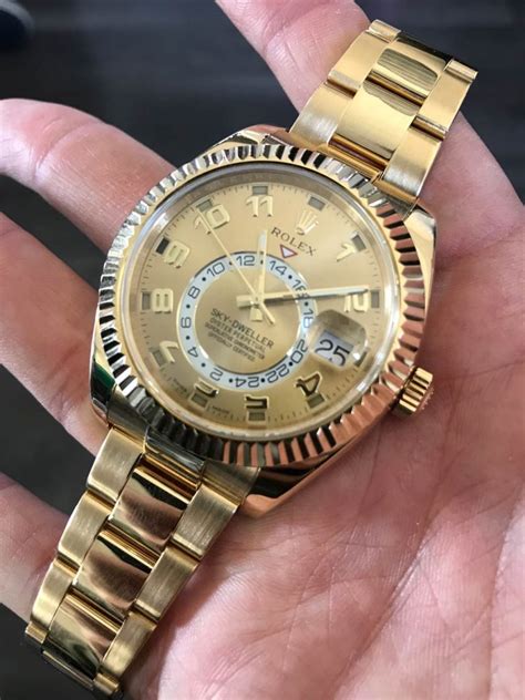 rolex sky dweller yellow gold|Rolex Sky-Dweller gold price.